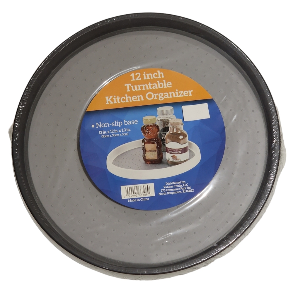 Gray Turntable‎ Kitchen Organizer 12in Diameter